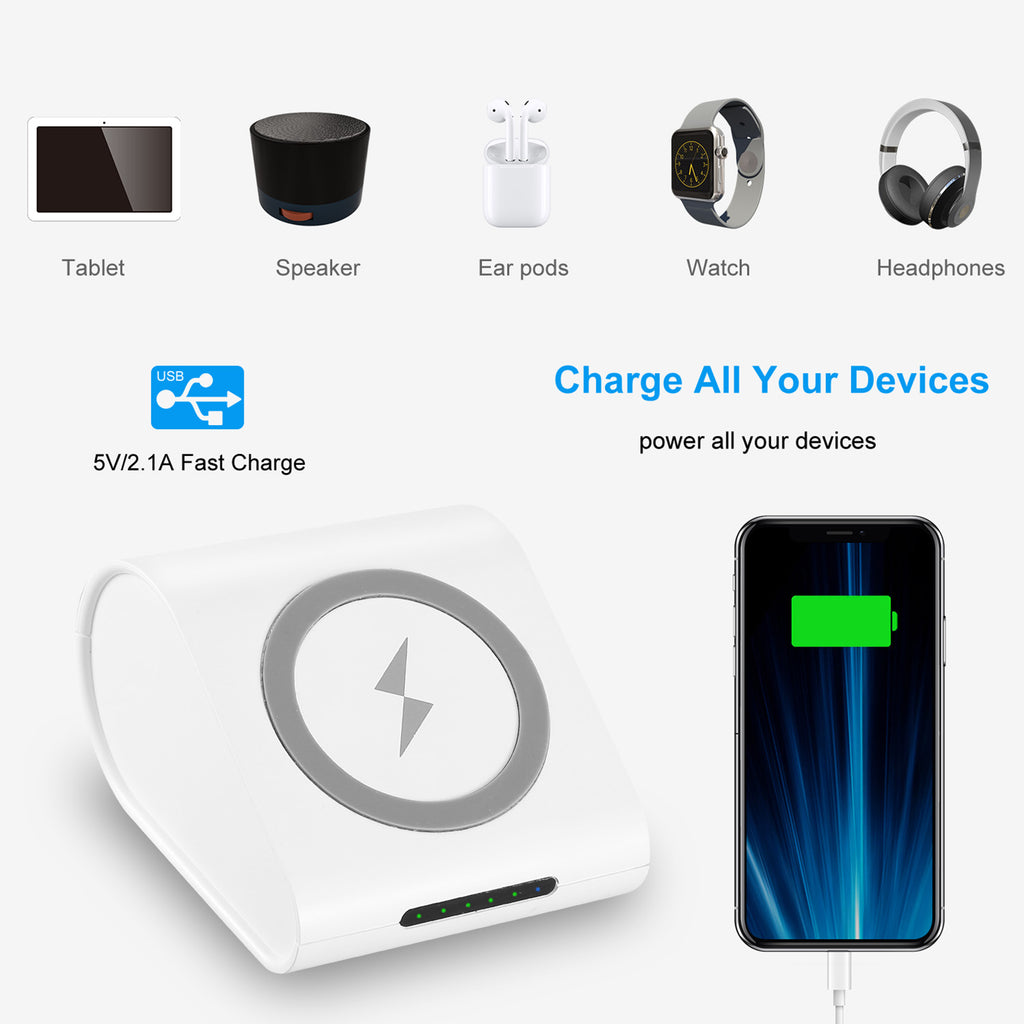 Qi wireless power bank, alternate view