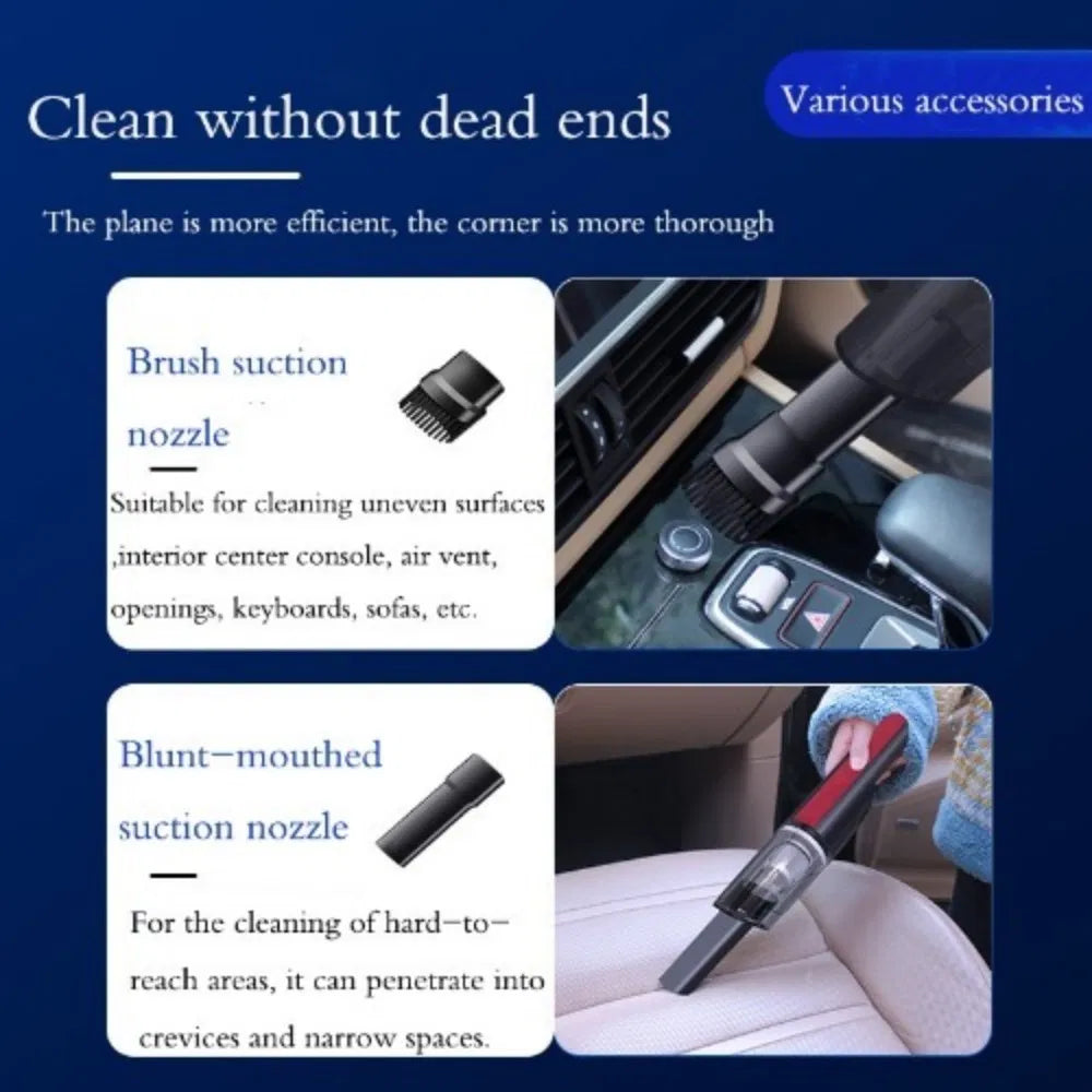 Handheld car vacuum, alternate view
